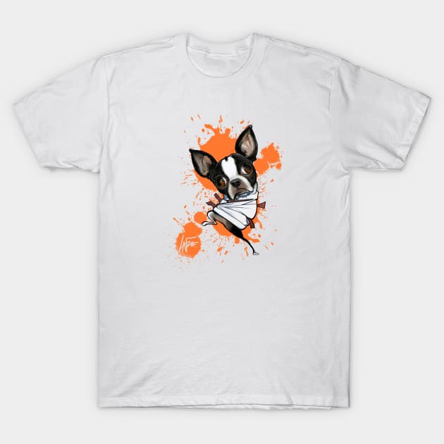 Crazy Boston Terrier T-Shirt by LaFree